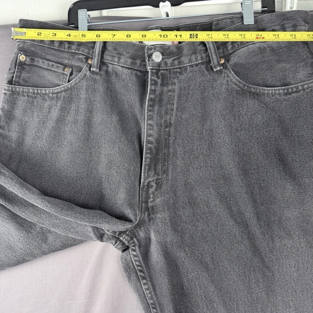 Levi's 550 Gray Denim Relaxed Fit Jeans, Medium Wash, Straight, 5-Pocket Design